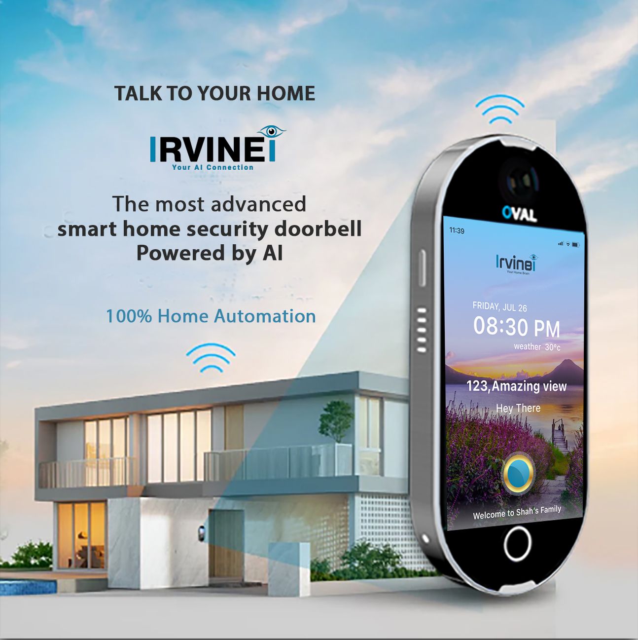 IRVINEi – AI Powered Touchscreen Doorbell - IRVINEi